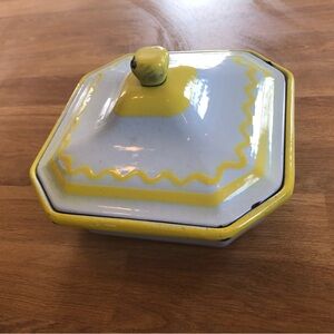 Yellow and White Klafrestrom enamel cookware
